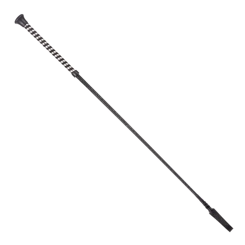 Country Direct Lurex Sparkly Riding Whip Black